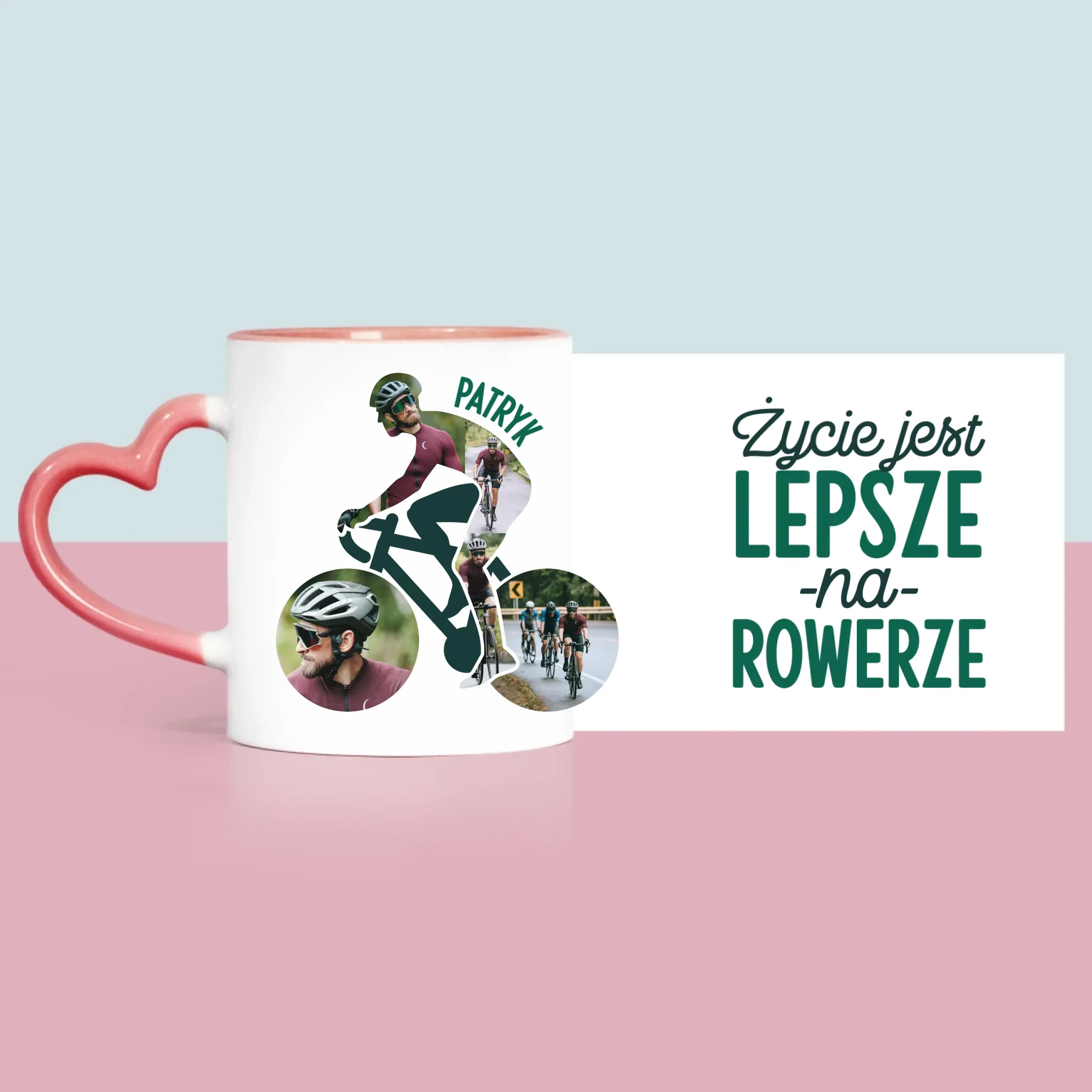 Kształt Ze Zdjęć: Życie Jest Lepsze Na Rowerze - Kubek z Nadrukiem - Image 10