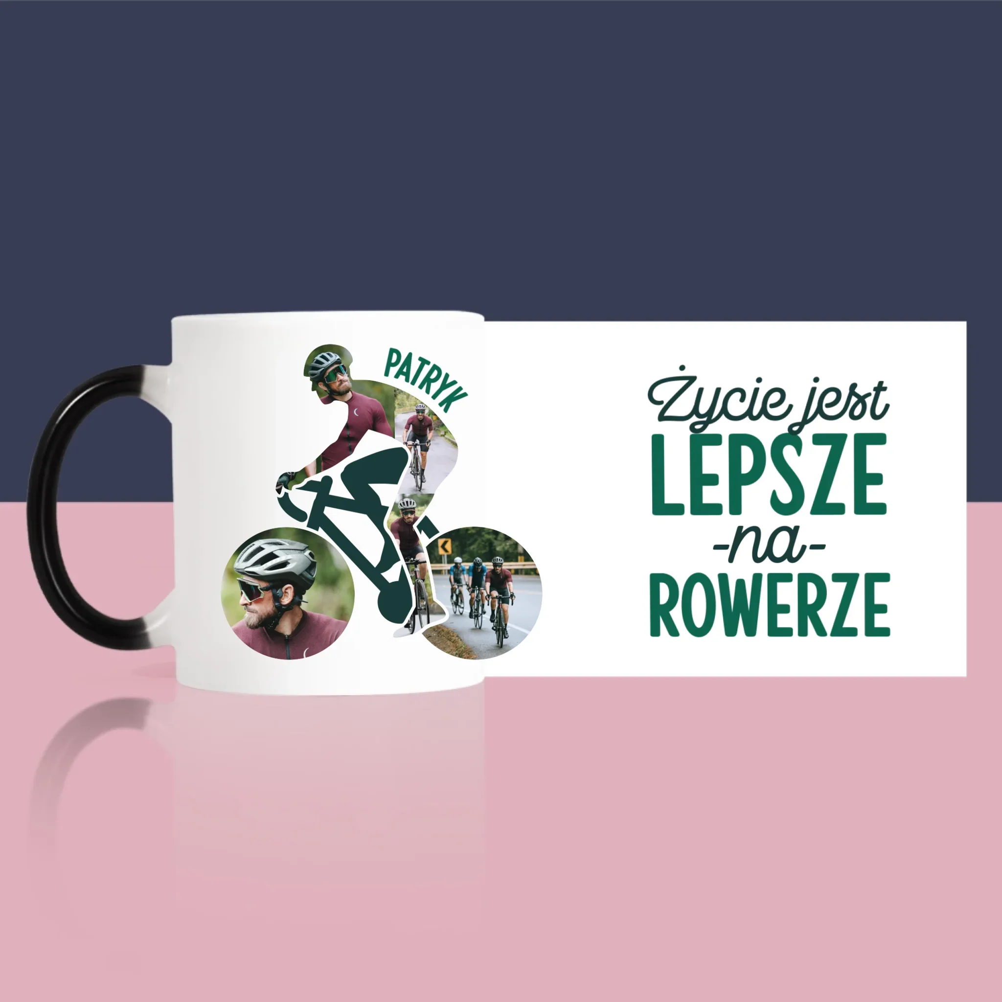 Kształt Ze Zdjęć: Życie Jest Lepsze Na Rowerze - Kubek z Nadrukiem - Image 8