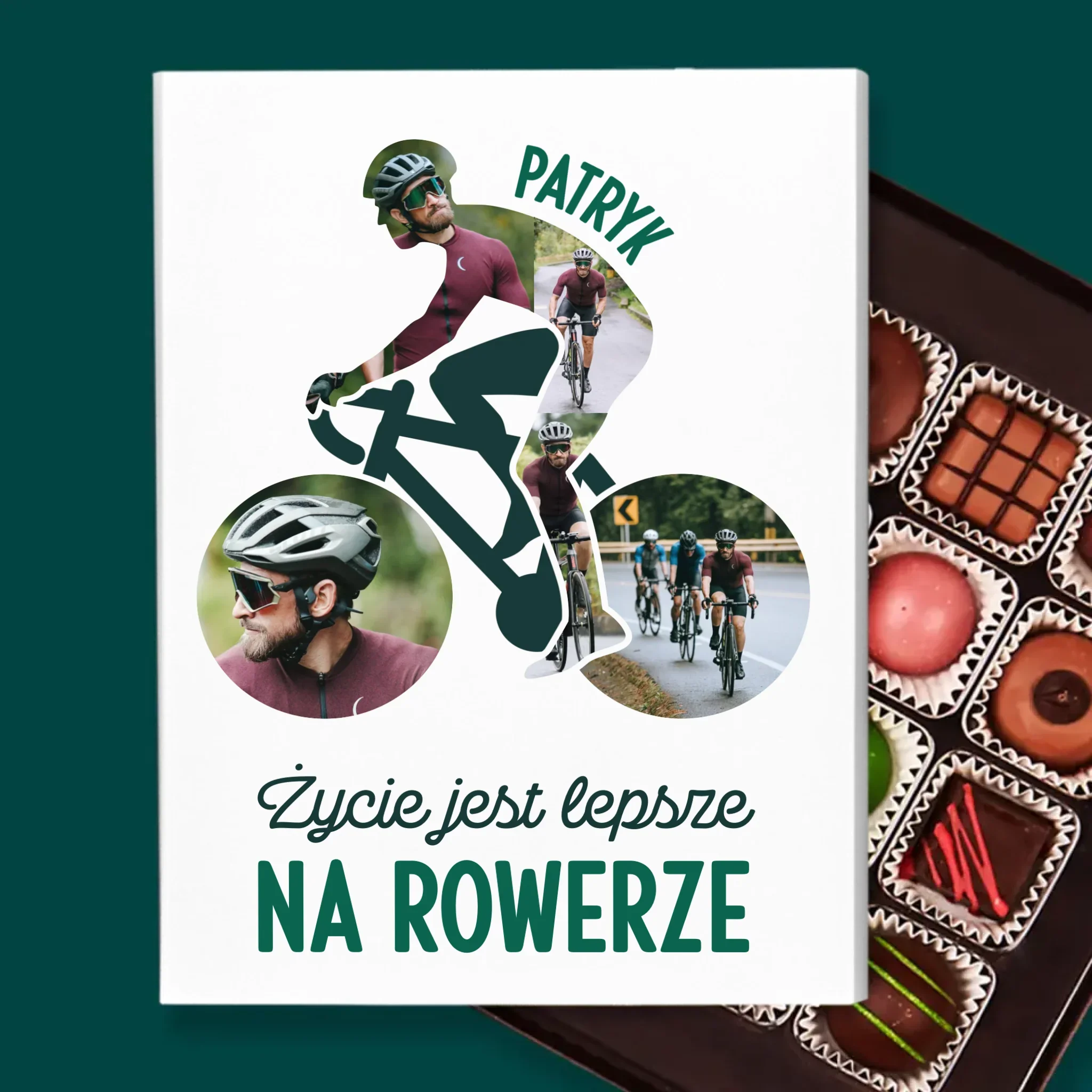 Kształt Ze Zdjęć: Życie Jest Lepsze Na Rowerze - Personalizowane Praliny - Image 2