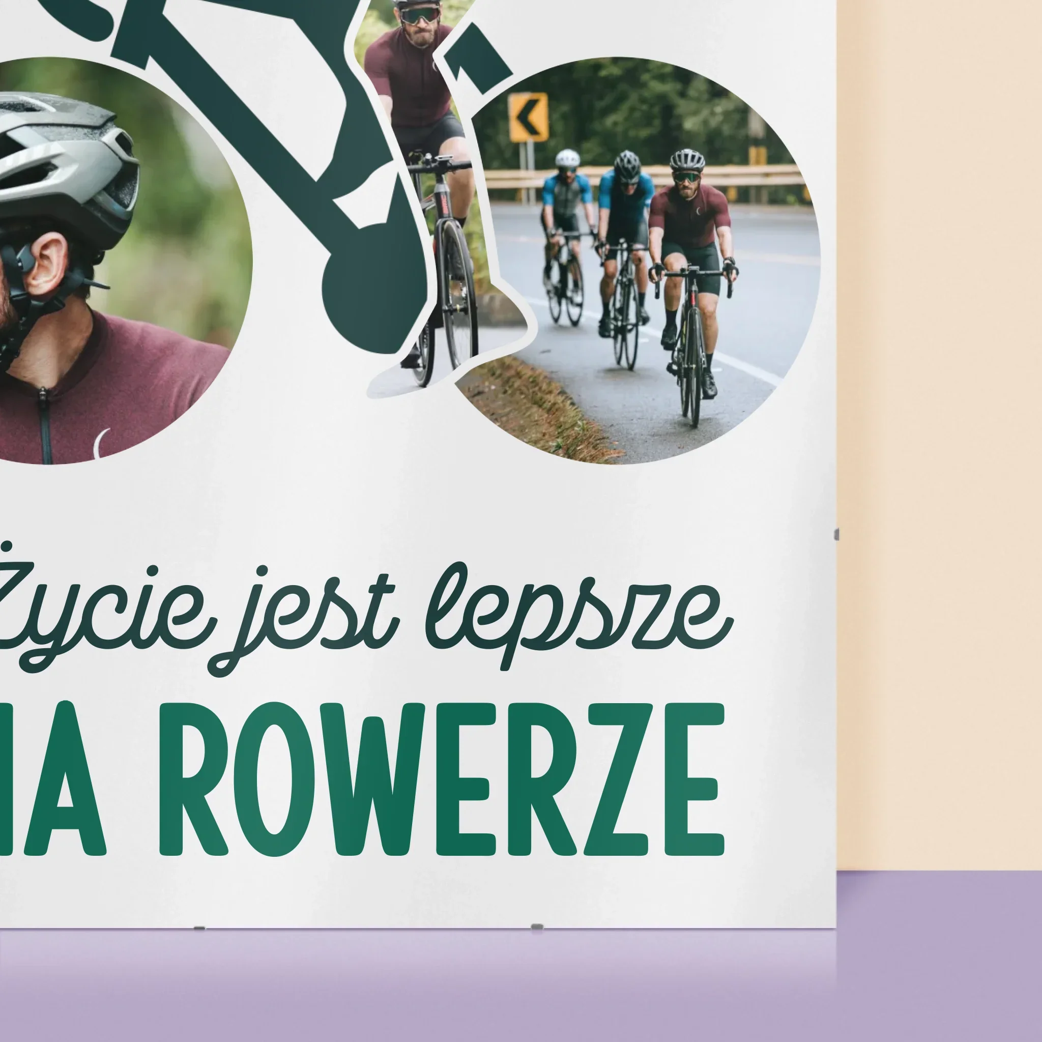 Kształt Ze Zdjęć: Życie Jest Lepsze Na Rowerze - Personalizowany Plakat - Image 2