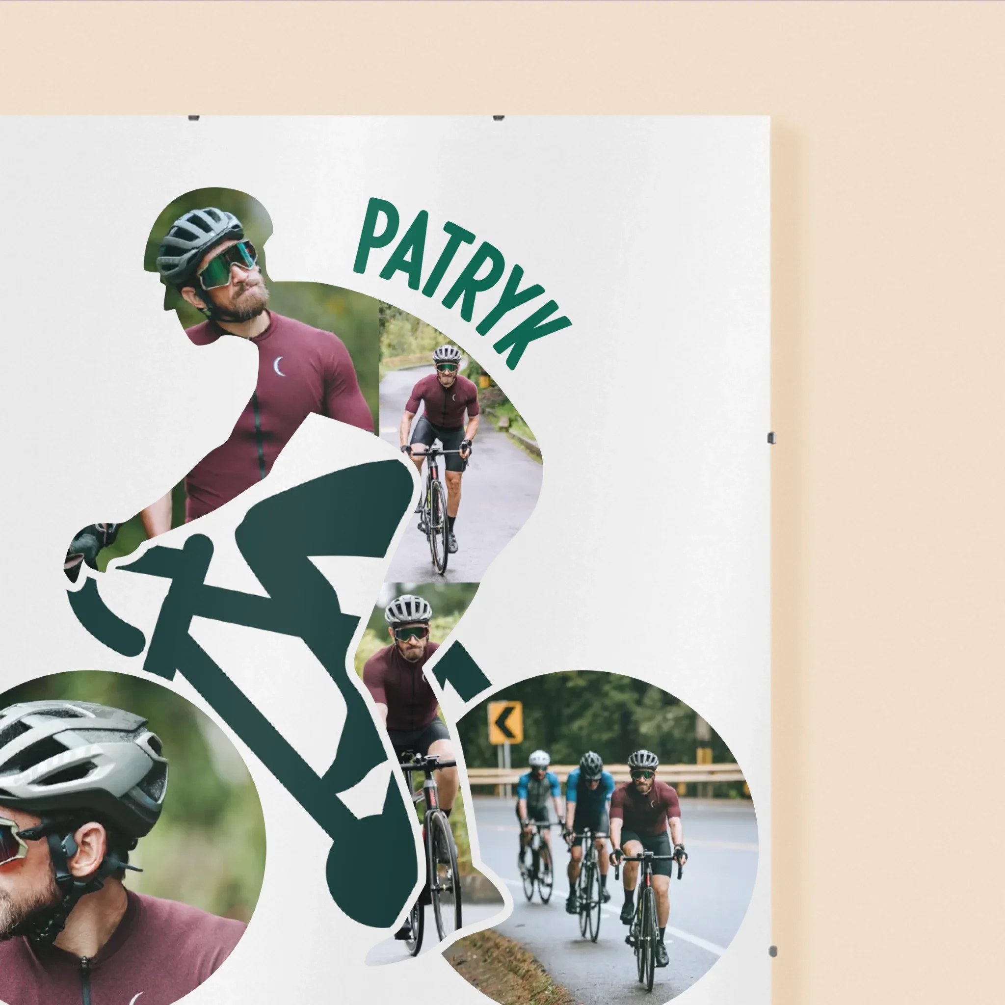 Kształt Ze Zdjęć: Życie Jest Lepsze Na Rowerze - Personalizowany Plakat - Image 3