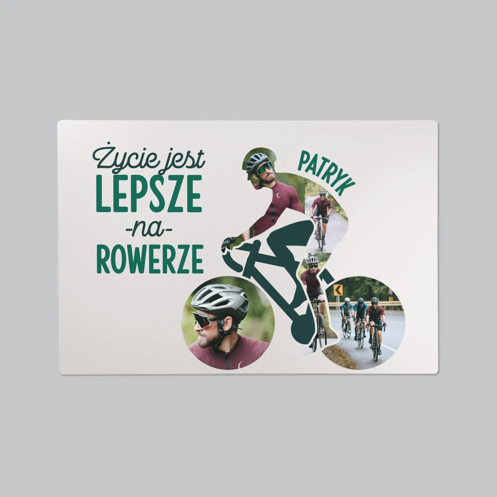 Kształt Ze Zdjęć: Życie Jest Lepsze Na Rowerze - Podkładka Na Biurko - Image 2