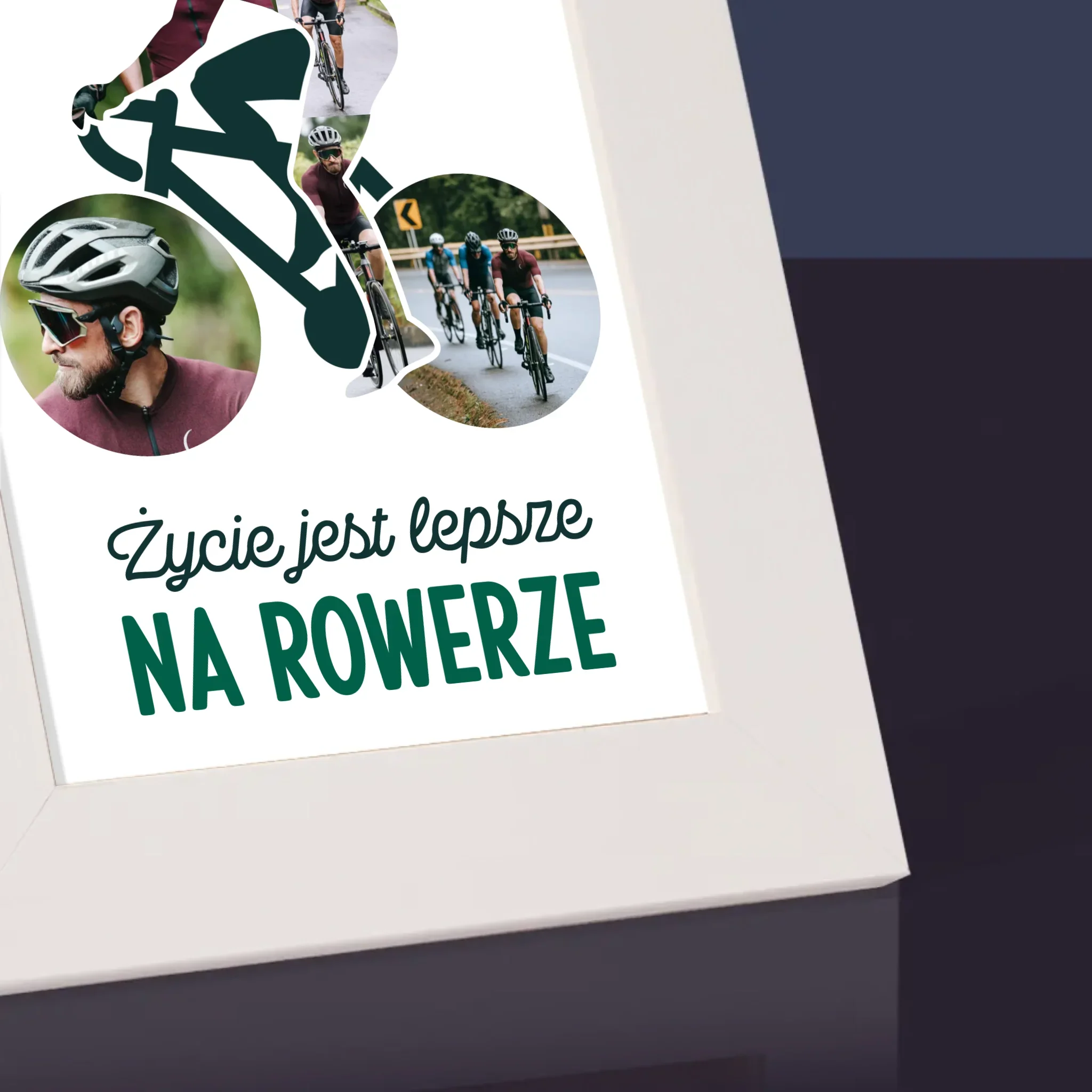 Kształt Ze Zdjęć: Życie Jest Lepsze Na Rowerze - Ramka Na Zdjęcie - Image 3