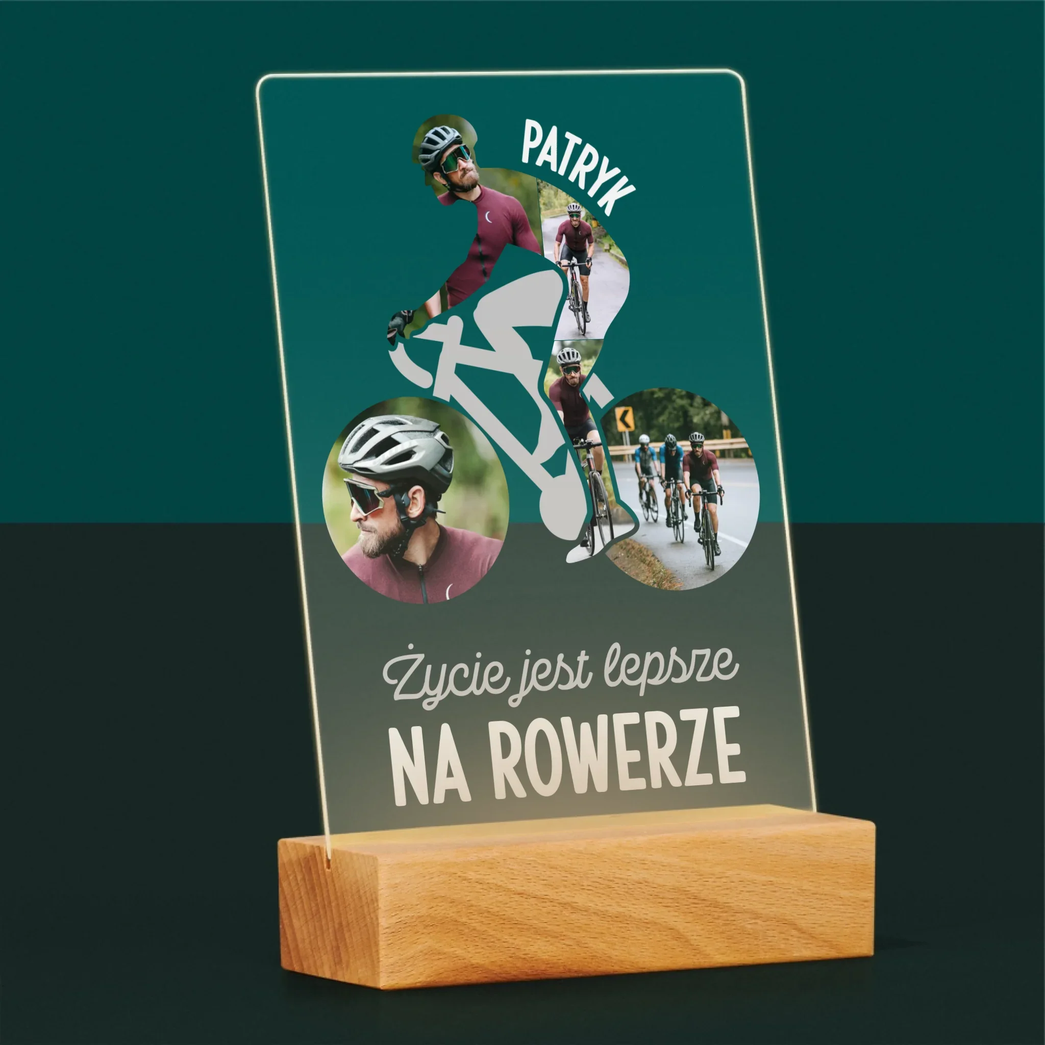Kształt Ze Zdjęć: Życie Jest Lepsze Na Rowerze - Wydruk Na Szkle Akrylowym - Image 5