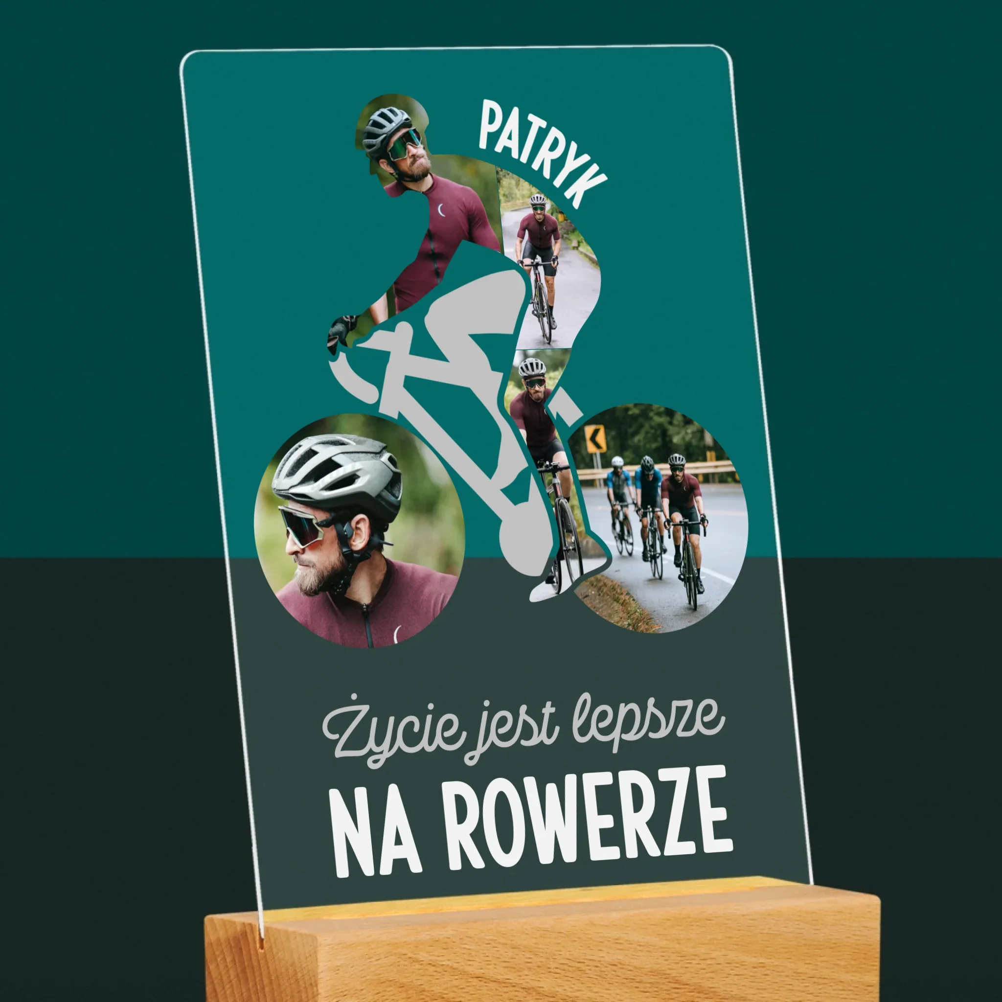 Kształt Ze Zdjęć: Życie Jest Lepsze Na Rowerze - Wydruk Na Szkle Akrylowym - Image 6
