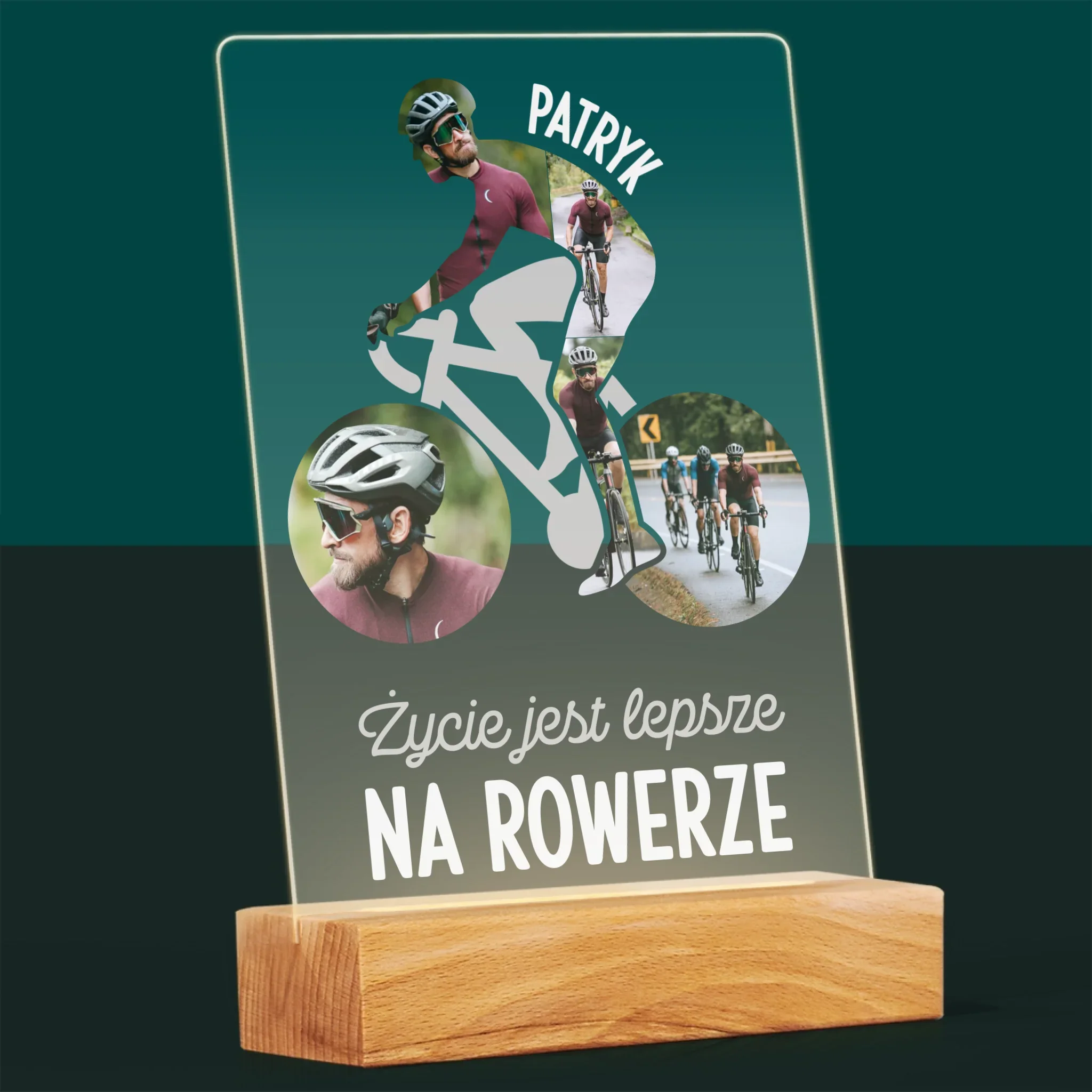Kształt Ze Zdjęć: Życie Jest Lepsze Na Rowerze - Wydruk Na Szkle Akrylowym - Image 8