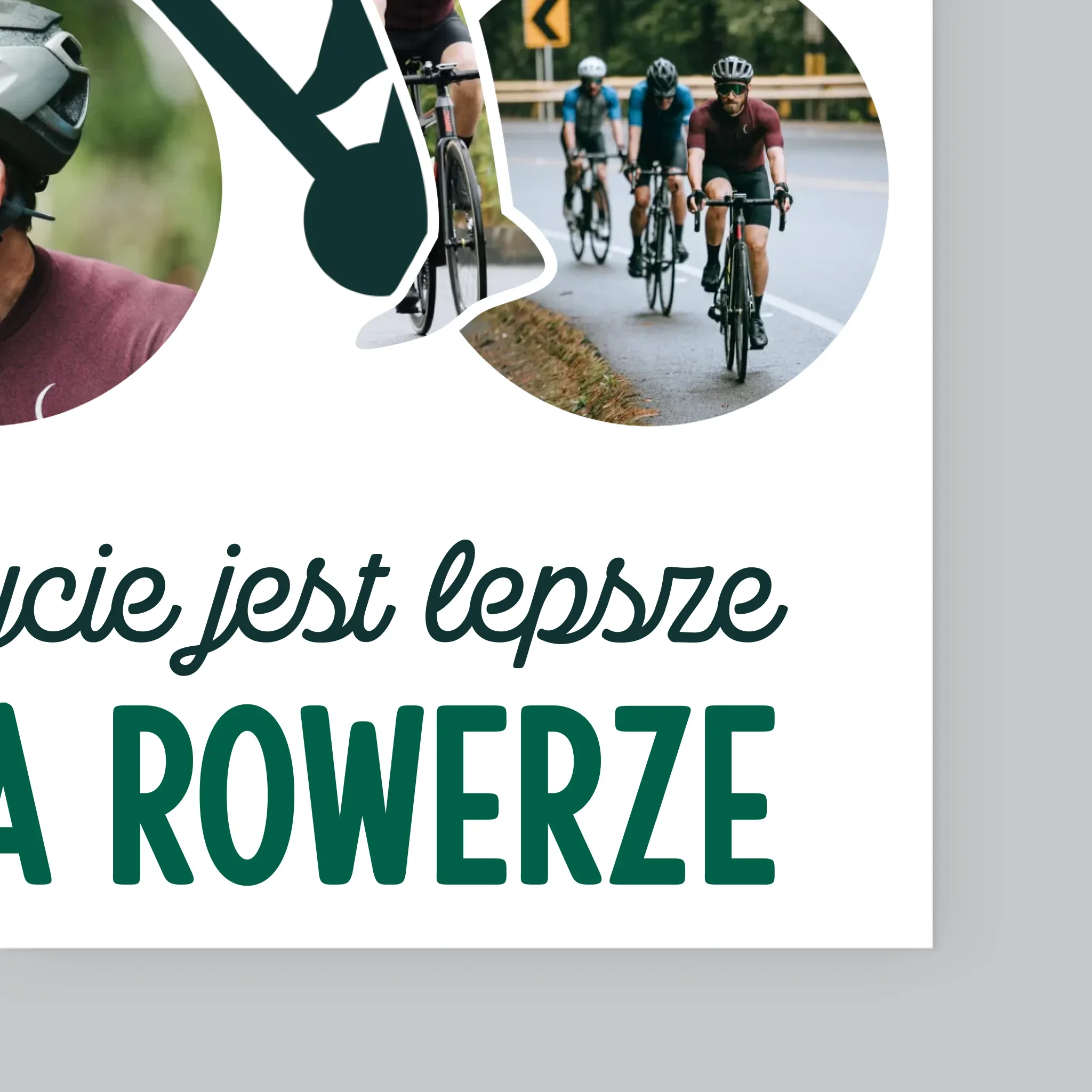 Kształt Ze Zdjęć: Życie Jest Lepsze Na Rowerze - Wydruk Obramowany - Image 11