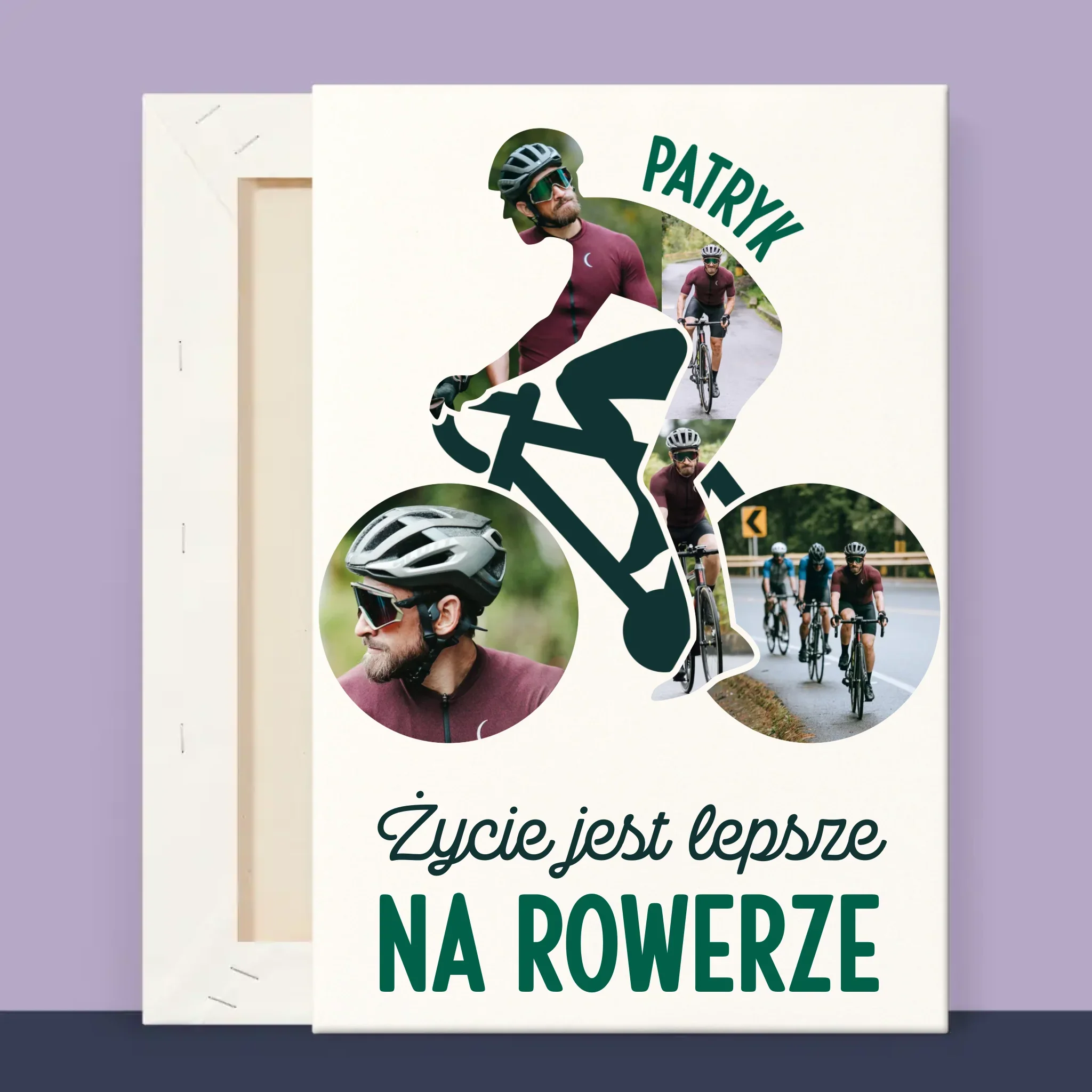 Kształt Ze Zdjęć: Życie Jest Lepsze Na Rowerze - Wydruk Obramowany - Image 13