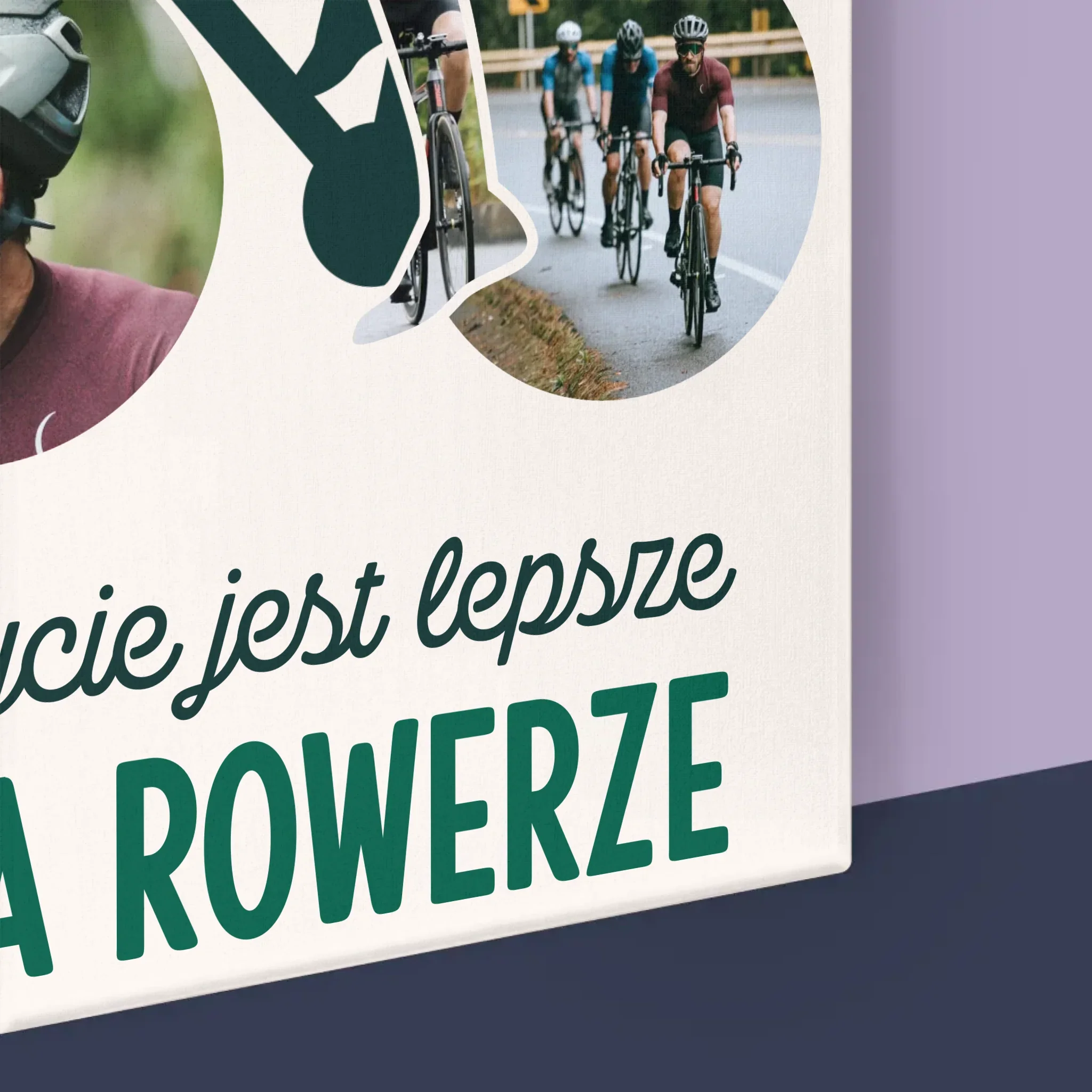 Kształt Ze Zdjęć: Życie Jest Lepsze Na Rowerze - Wydruk Obramowany - Image 17