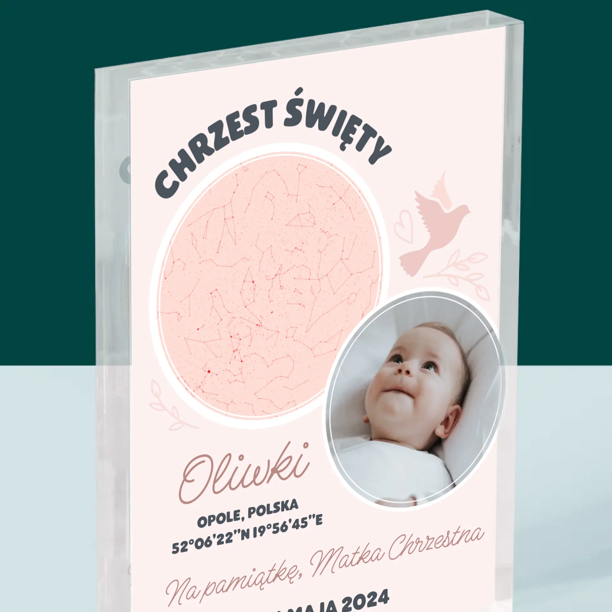 Mapa Gwiazd: Chrzest - Blok Akrylowy - Image 2