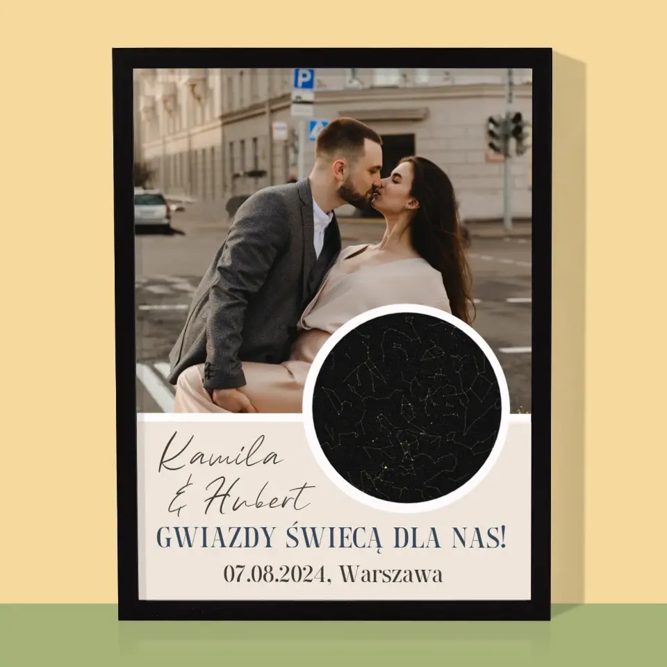 Mapa Gwiazd: Gwiazdy Świecą Dla Nas - Wydruk Obramowany - Image 5
