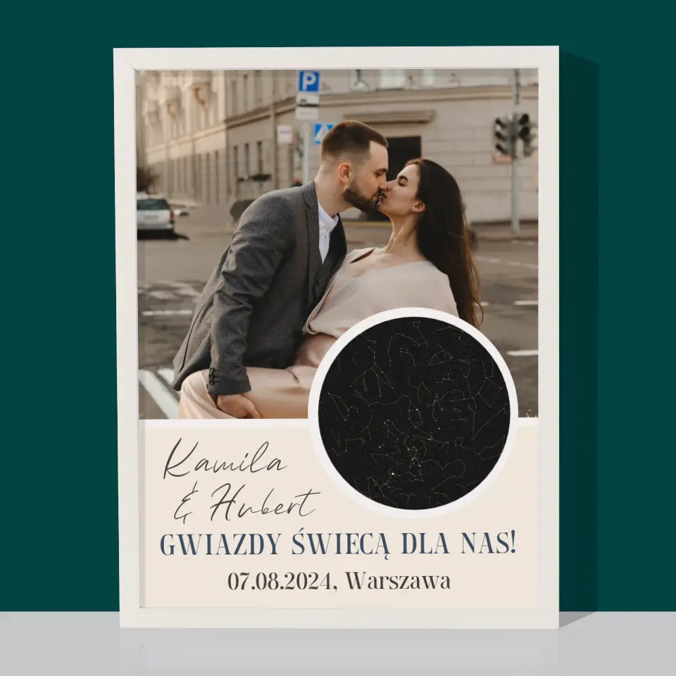 Mapa Gwiazd: Gwiazdy Świecą Dla Nas - Wydruk Obramowany - Image 8