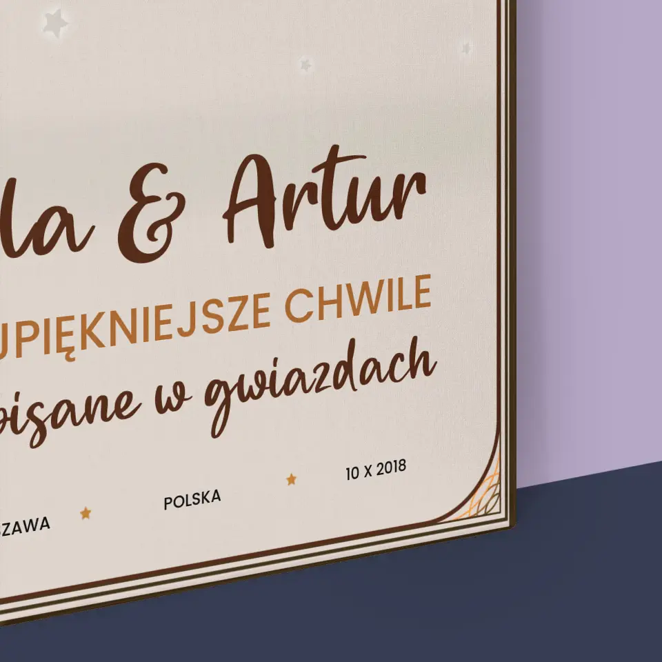 Mapa Gwiazd: Najpiękniejsze Chwile - Wydruk Obramowany 30x40 - Image 16