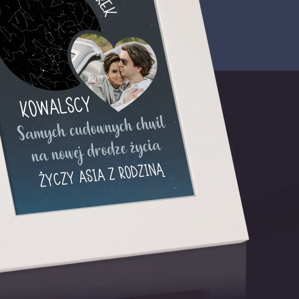 Mapa Gwiazd: Nowa Droga Życia Ślub - Ramka Na Zdjęcie - Image 3