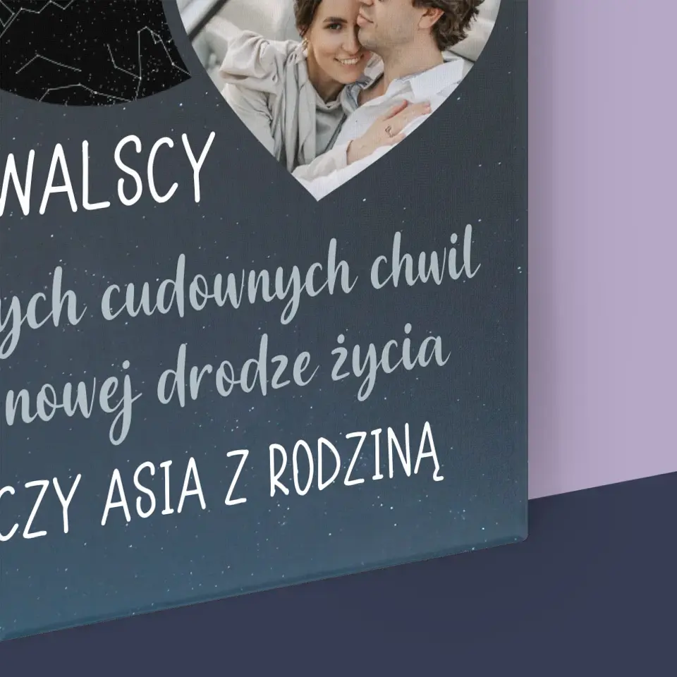Mapa Gwiazd: Nowa Droga Życia Ślub - Wydruk Obramowany - Image 16