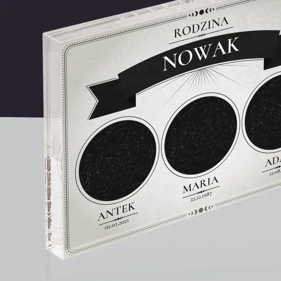 Mapa Gwiazd: Rodzina - Blok Akrylowy z Nadrukiem - Image 2