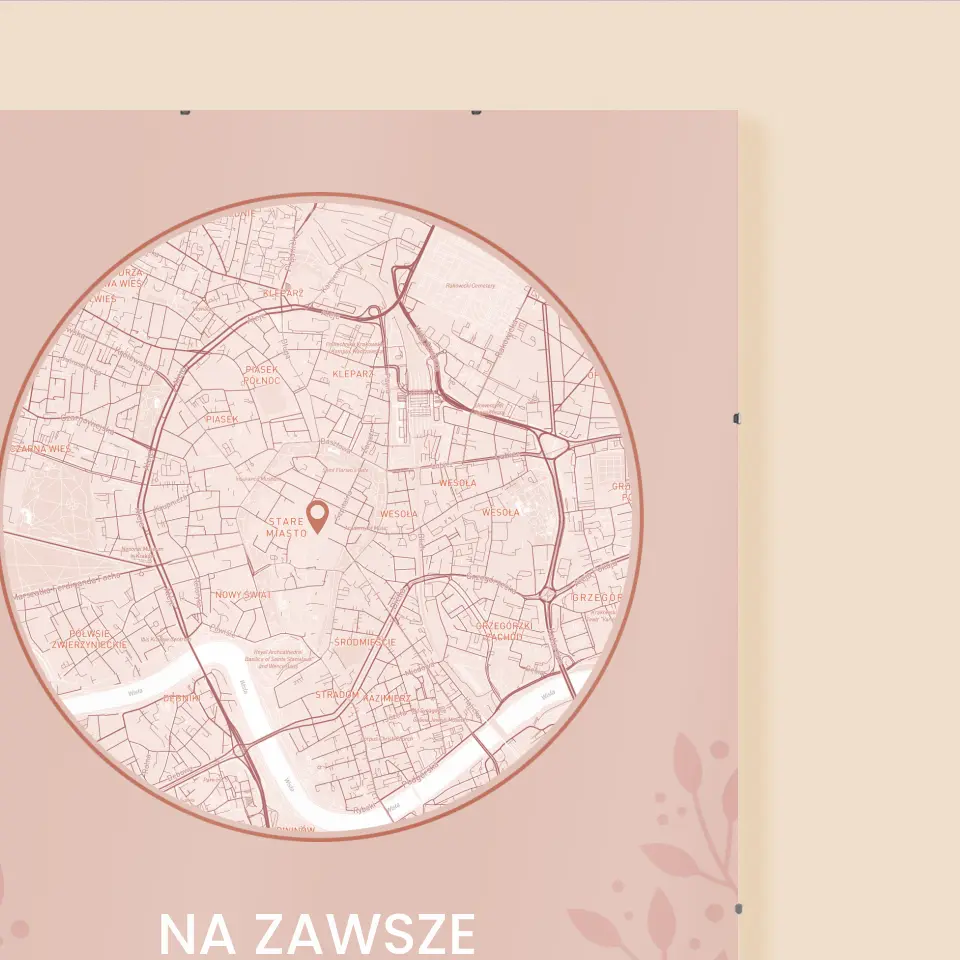 Mapa Miasta: Na Zawsze Razem - Personalizowany Plakat - Image 3