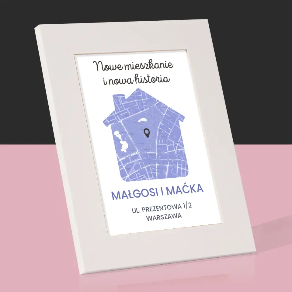 Mapa Miasta: Nowe Mieszkanie - Ramka Na Zdjęcie