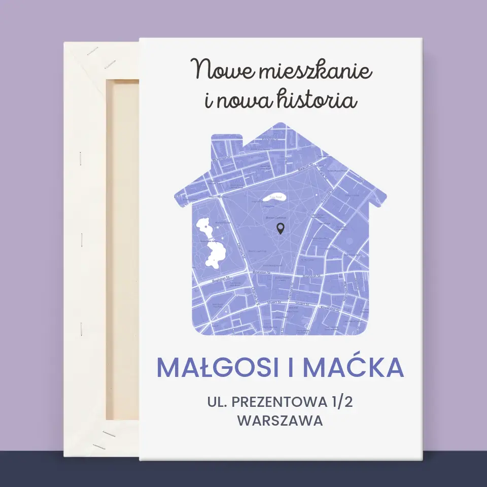Mapa Miasta: Nowe Mieszkanie - Wydruk Obramowany - Image 12