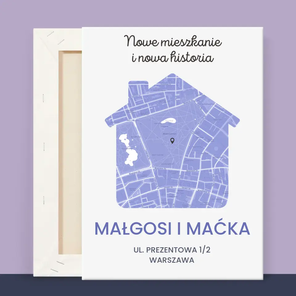 Mapa Miasta: Nowe Mieszkanie - Wydruk Obramowany - Image 13