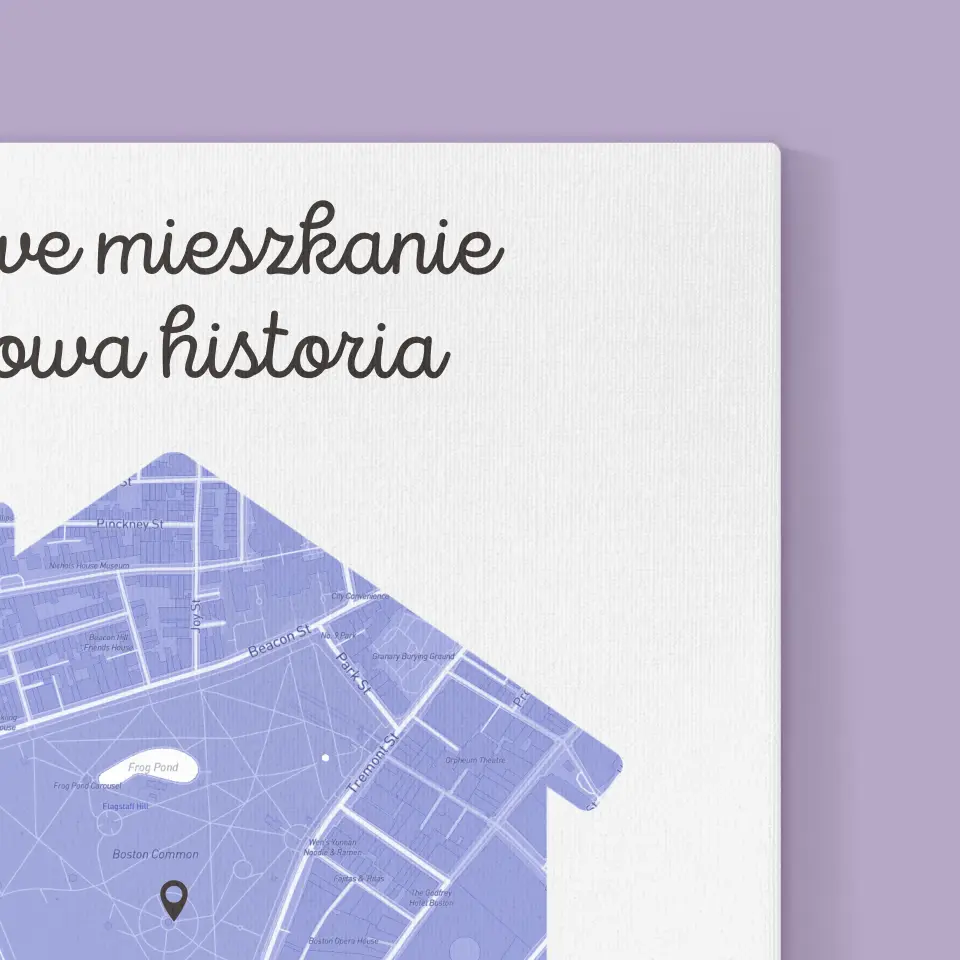 Mapa Miasta: Nowe Mieszkanie - Wydruk Obramowany - Image 14