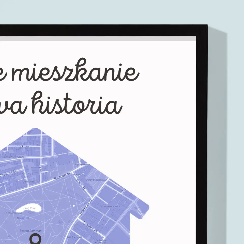 Mapa Miasta: Nowe Mieszkanie - Wydruk Obramowany - Image 6