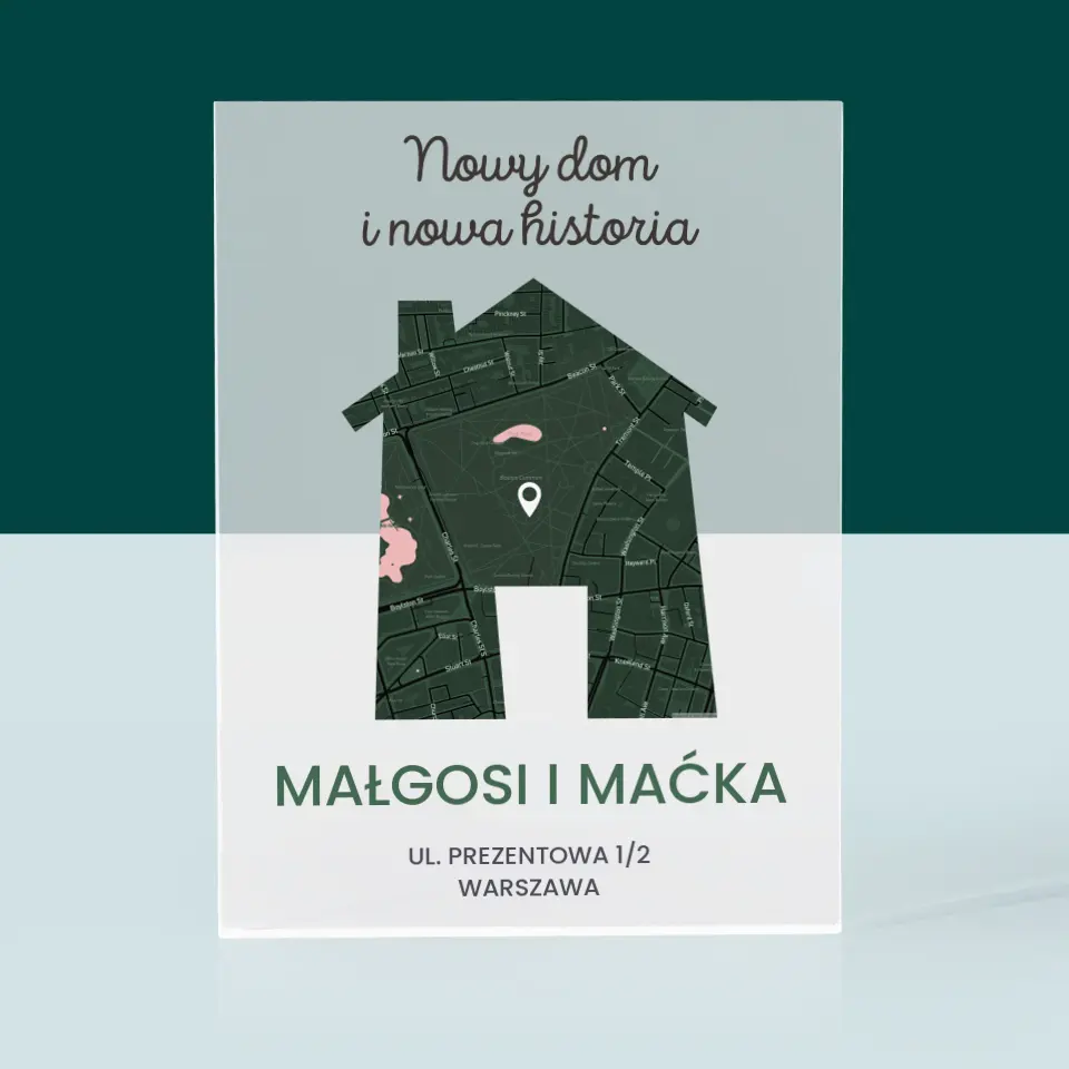 Mapa Miasta: Nowy Dom - Blok Akrylowy z Nadrukiem - Image 3