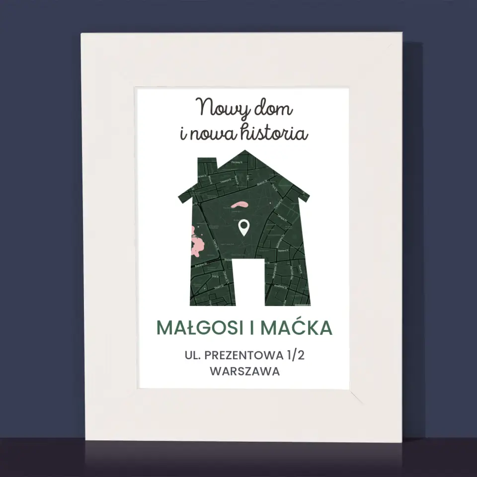 Mapa Miasta: Nowy Dom - Ramka Na Zdjęcie - Image 2