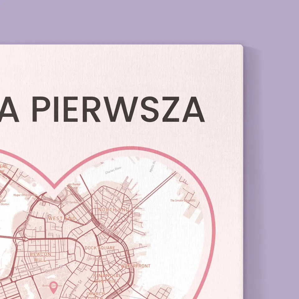 Mapa Miasta: Pierwsza Randka - Wydruk Obramowany - Image 14