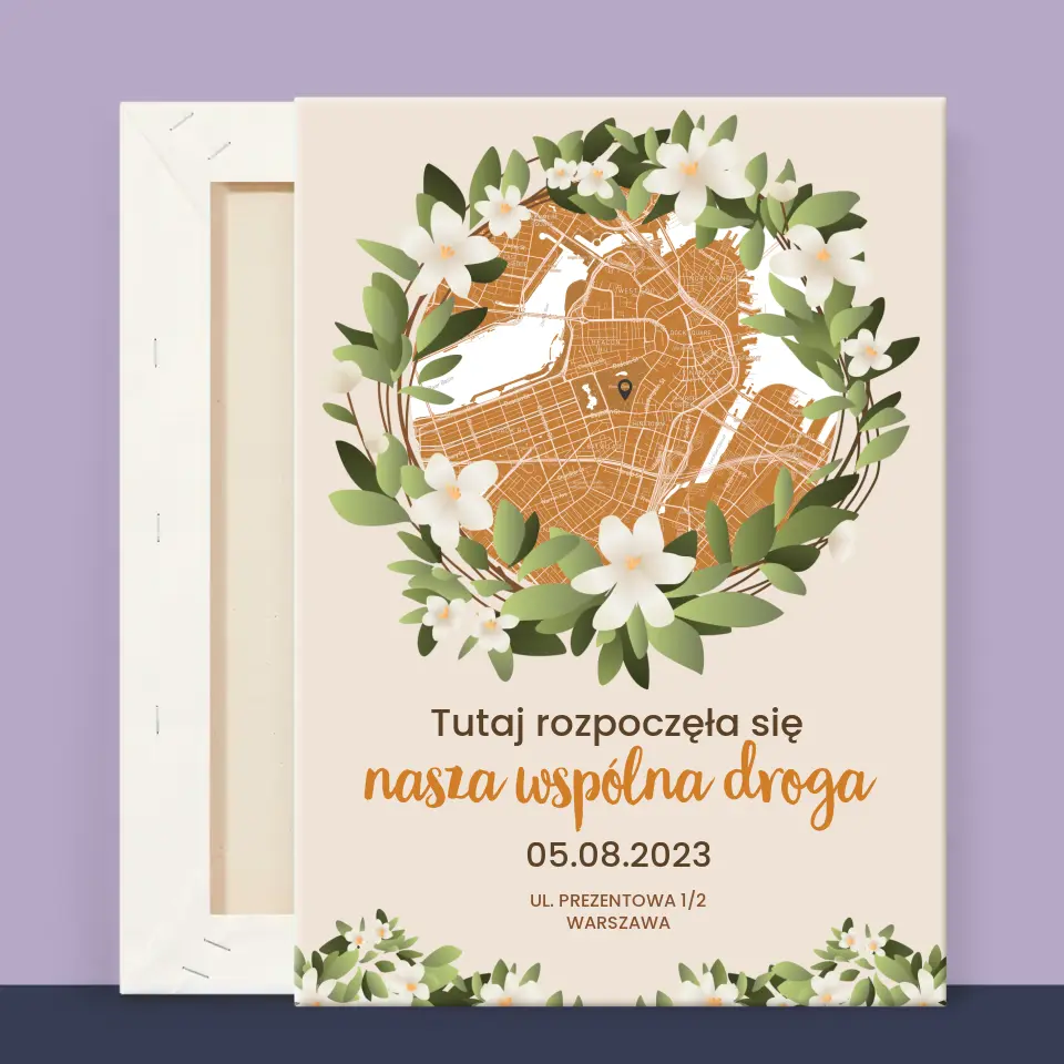 Mapa Miasta: Początek Wspólnej Drogi - Wydruk Obramowany - Image 13