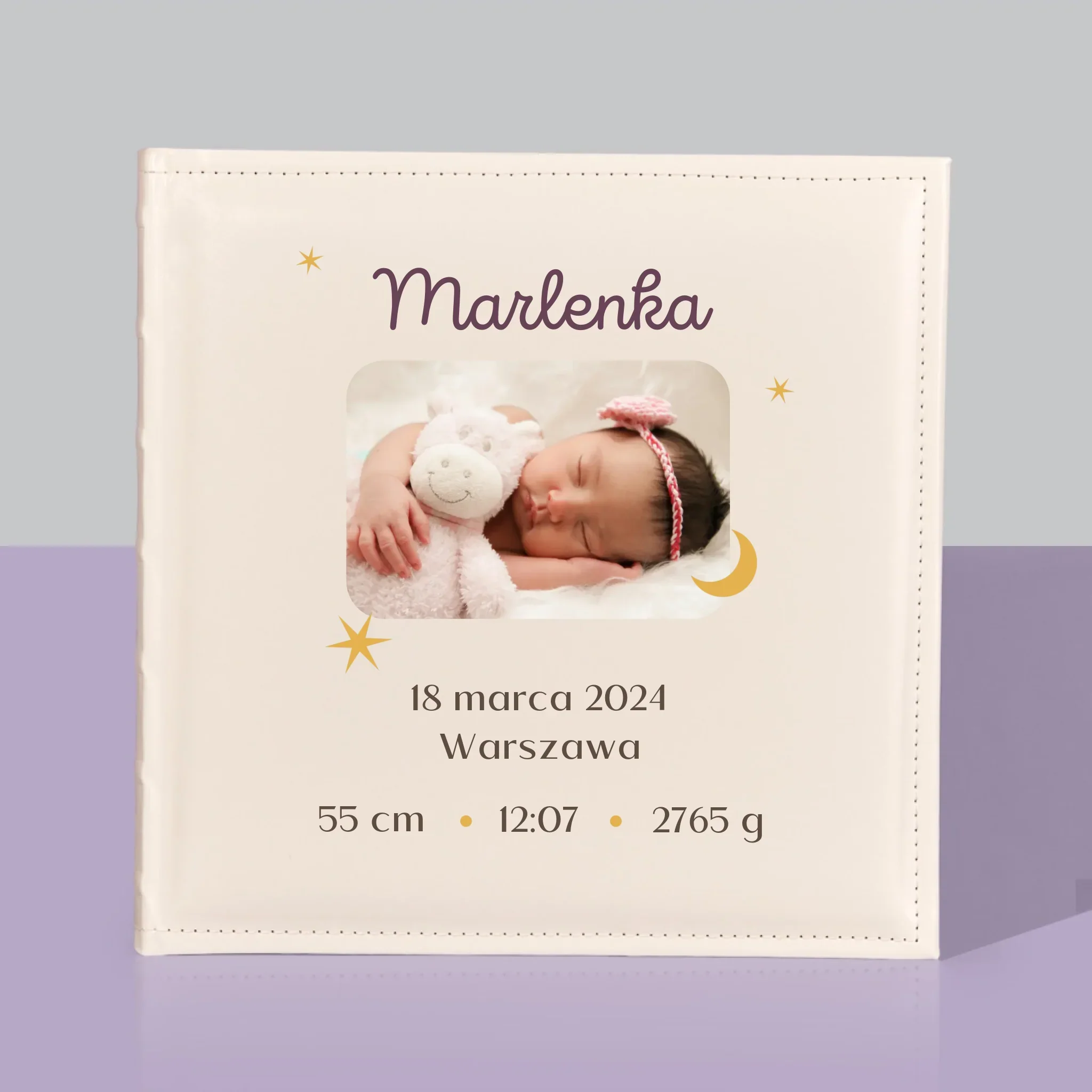 Metryczka Dziecka: Księżyc - Album Na Zdjęcia