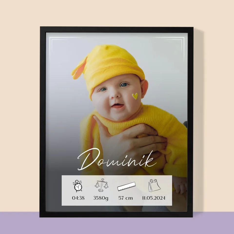 Metryczka Dziecka: Ramka - Wydruk Obramowany - Image 9