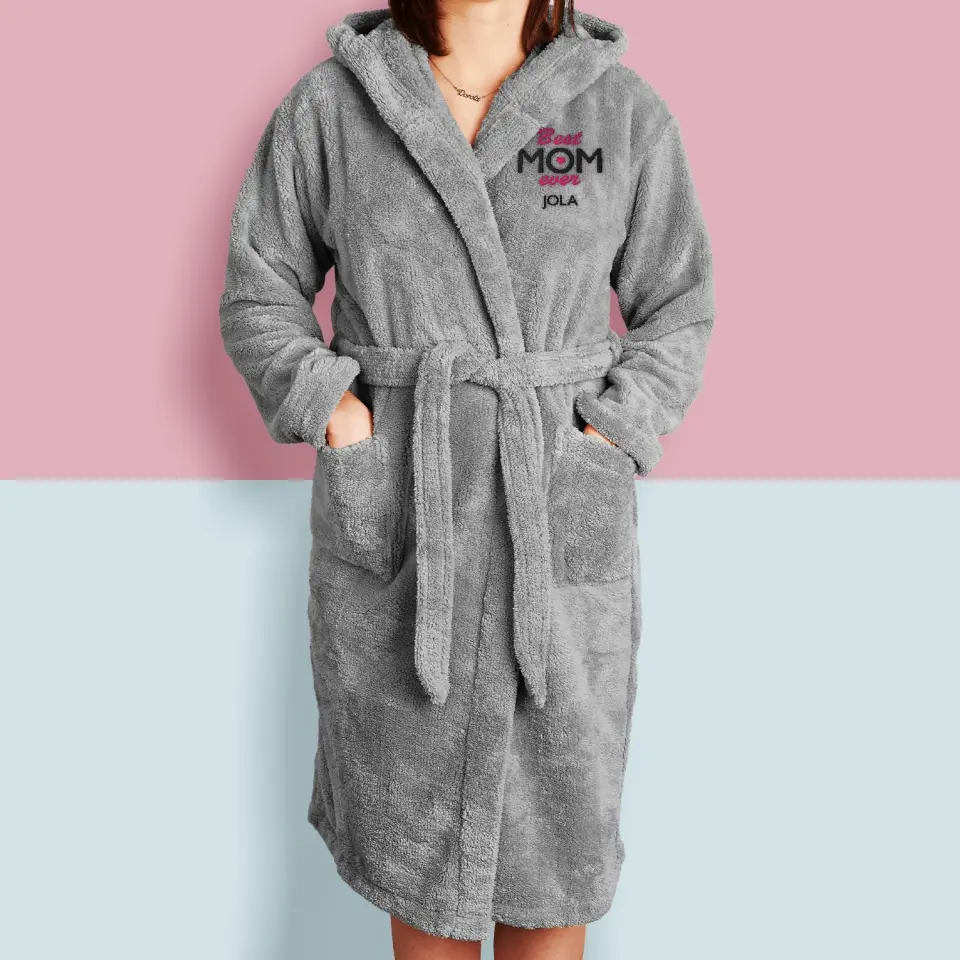 Monogram: Best Mom Ever - Szlafrok z Haftem - Image 3