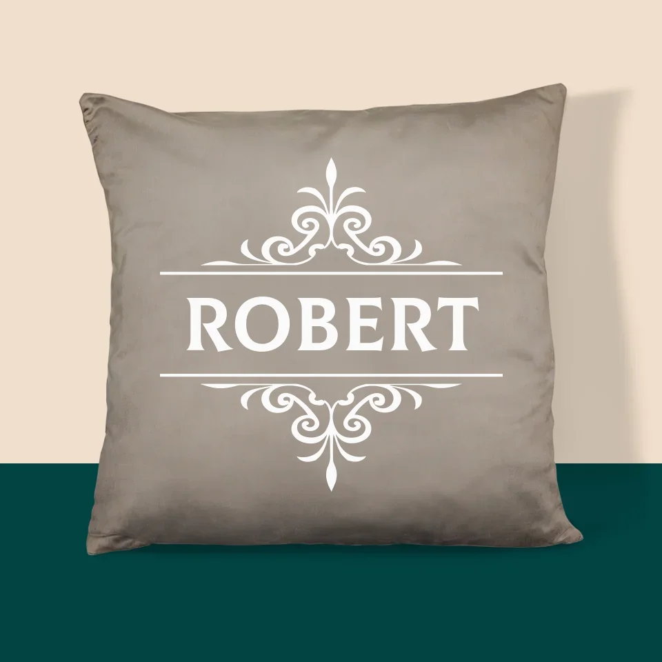 Monogram: Imię Elegant - Poduszka z Nadrukiem