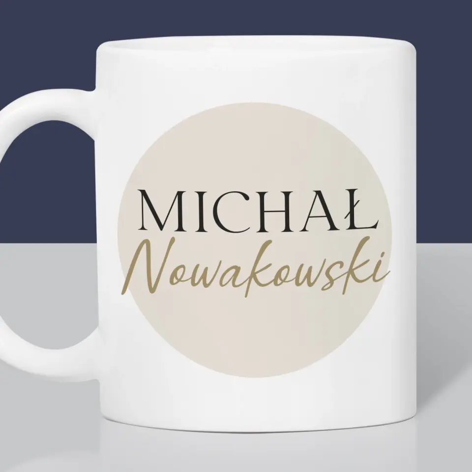 Monogram: Imię i Nazwisko - Kubek z Nadrukiem - Image 2