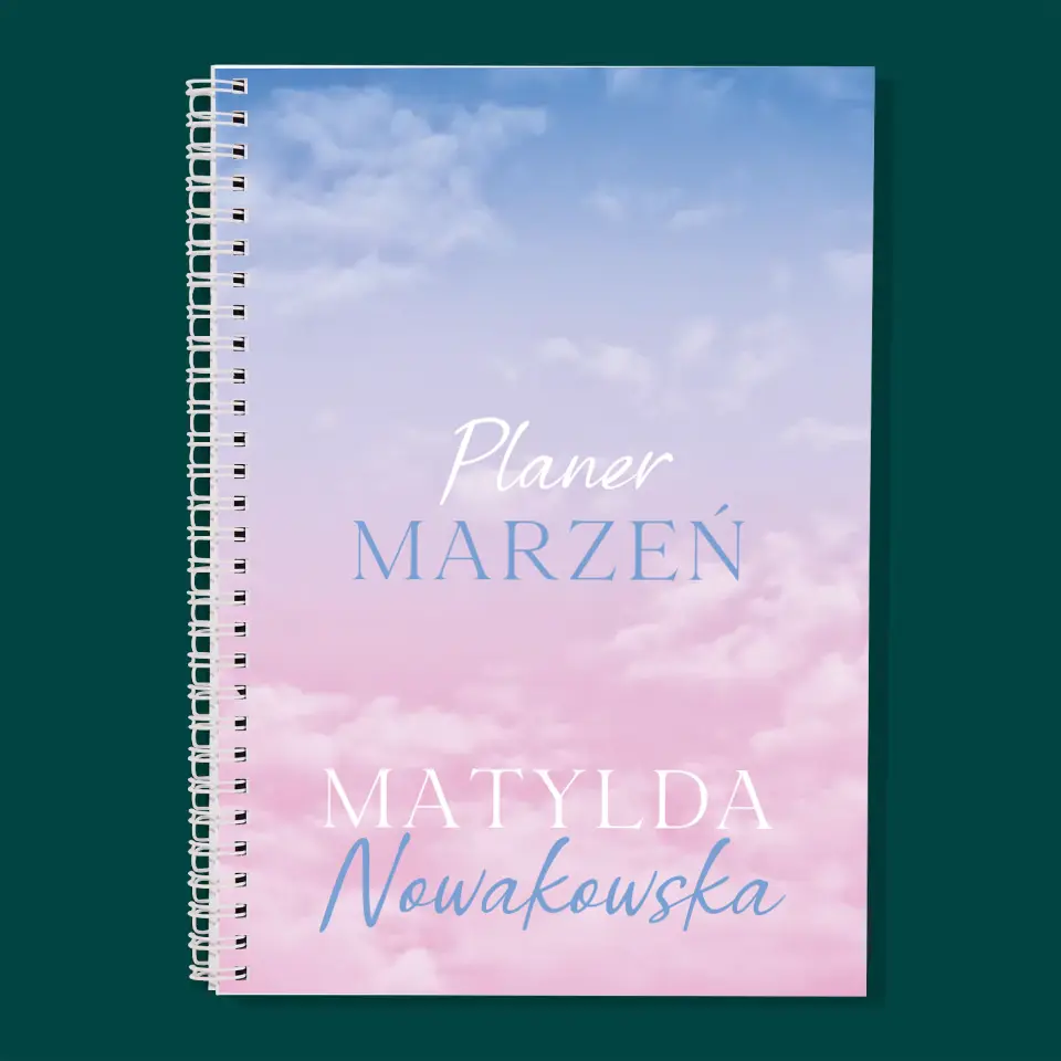Monogram: Imię i Nazwisko - Planer Dzienny z Nadrukiem - Image 3