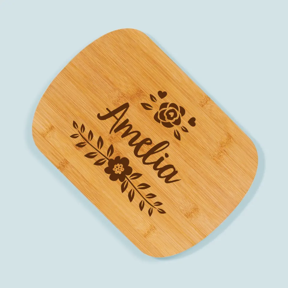 Monogram: Imię Kwiatek - Deska Kuchenna z Grawerem - Image 3