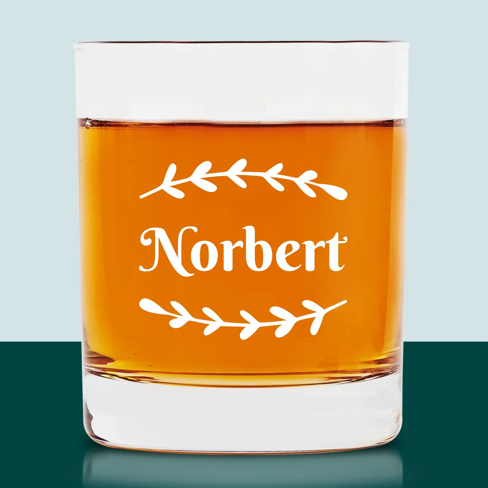Monogram: Imię Listki - Szklanka Do Whisky