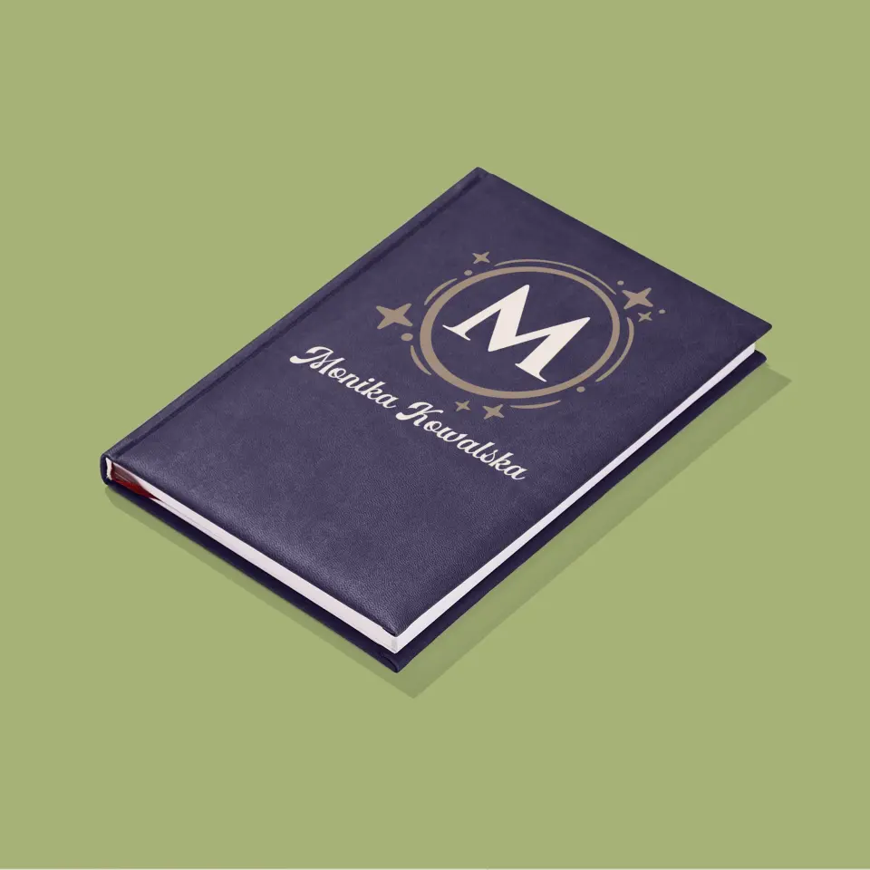 Monogram: Imię Nazwisko Monogram - Notes Książkowy z Nadrukiem - Image 4