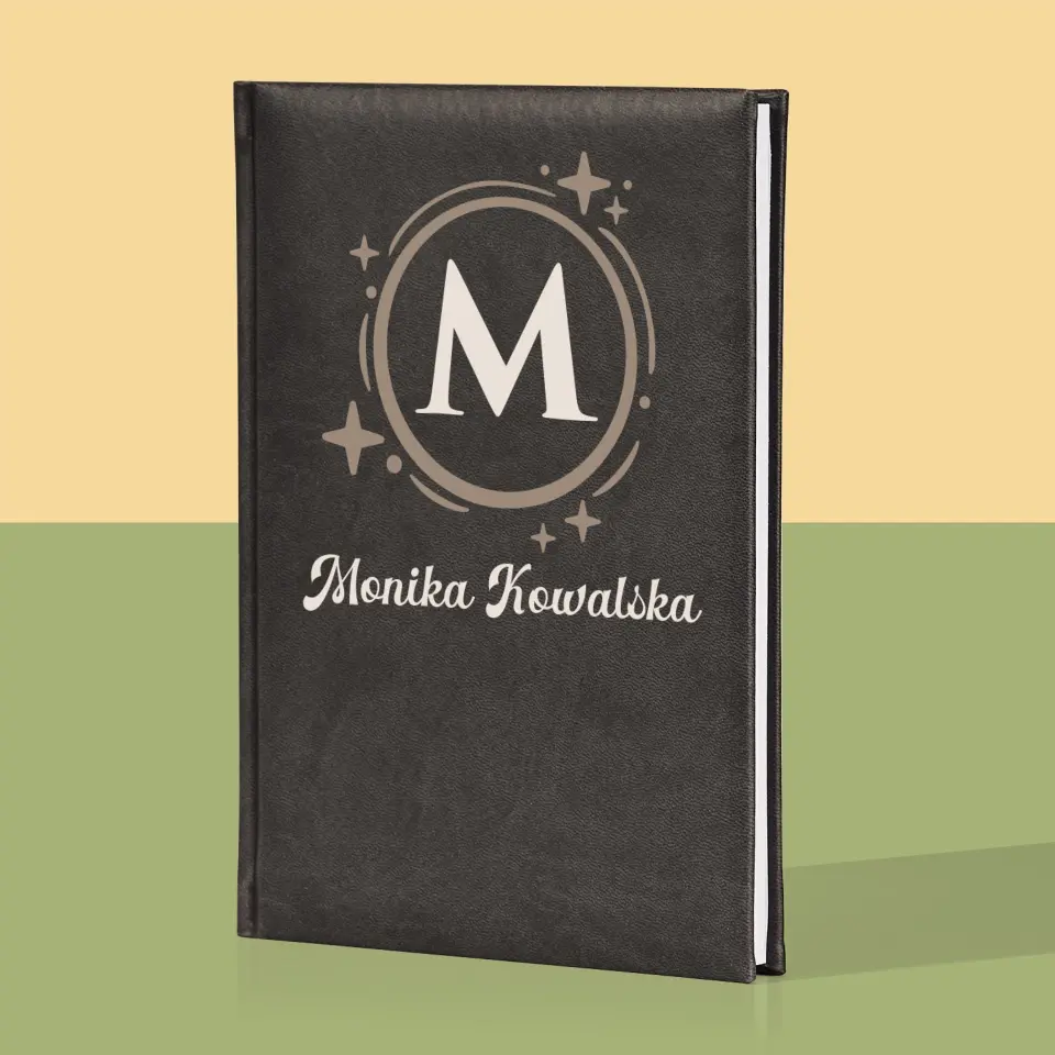 Monogram: Imię Nazwisko Monogram - Notes Książkowy z Nadrukiem - Image 6