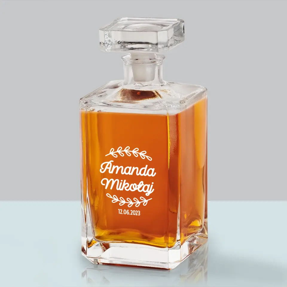 Monogram: Imiona Listki - Karafka Do Whisky z Grawerem - Image 5