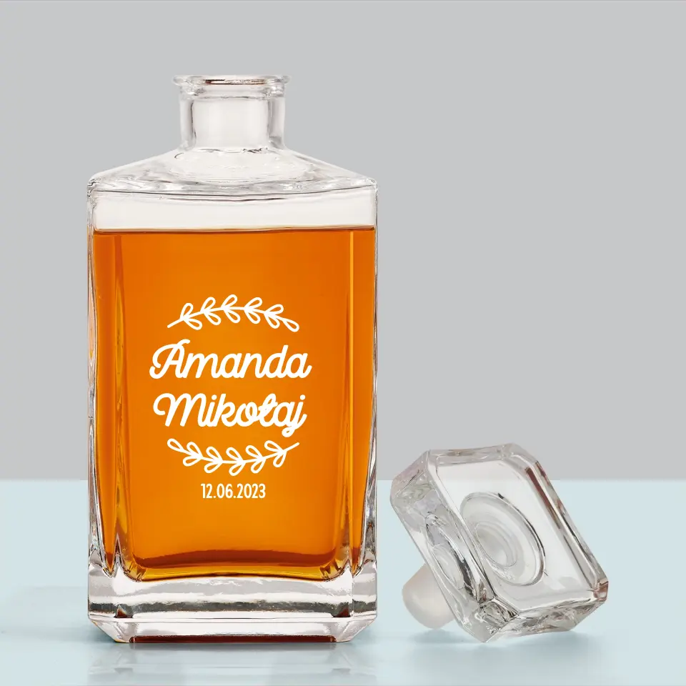 Monogram: Imiona Listki - Karafka Do Whisky z Grawerem - Image 7