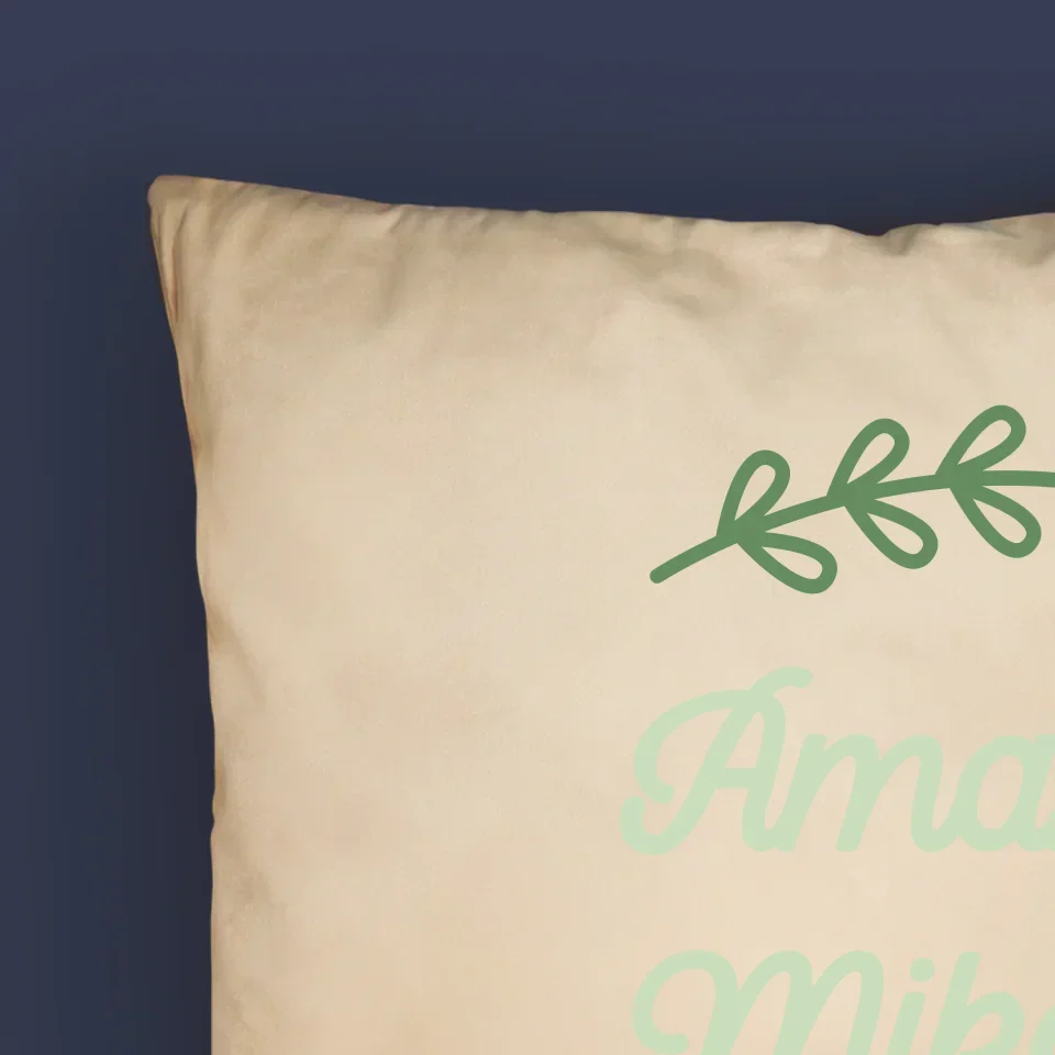 Monogram: Imiona Listki - Poduszka z Nadrukiem - Image 5
