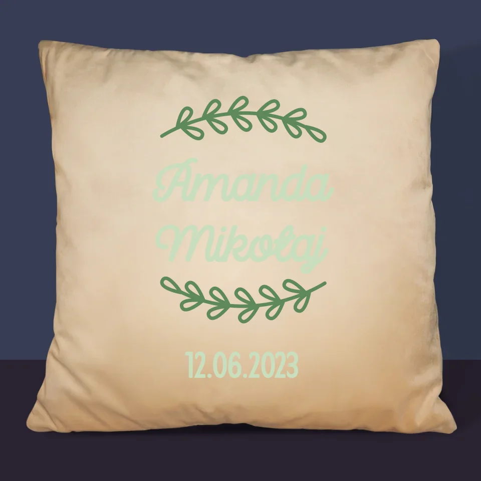 Monogram: Imiona Listki - Poduszka z Nadrukiem - Image 6