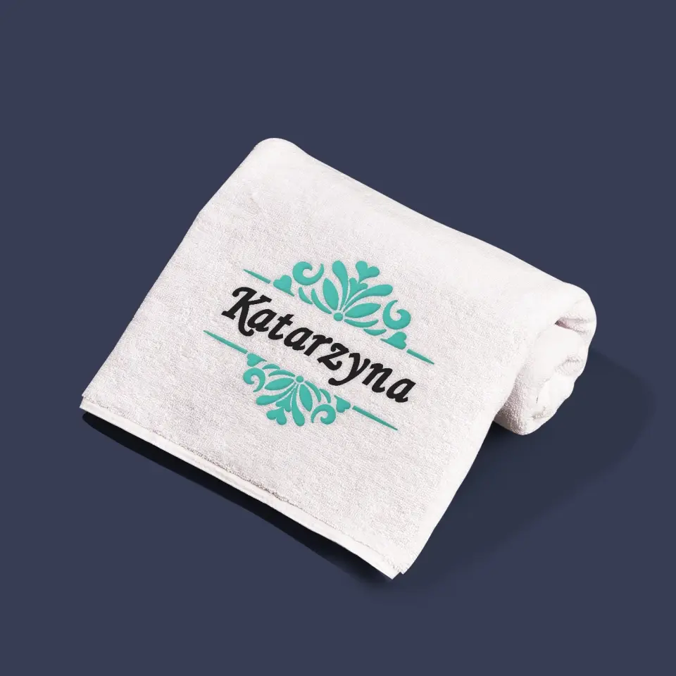 Monogram: Imiona Ornamenty - Zestaw Ręczników z Haftem - Image 4