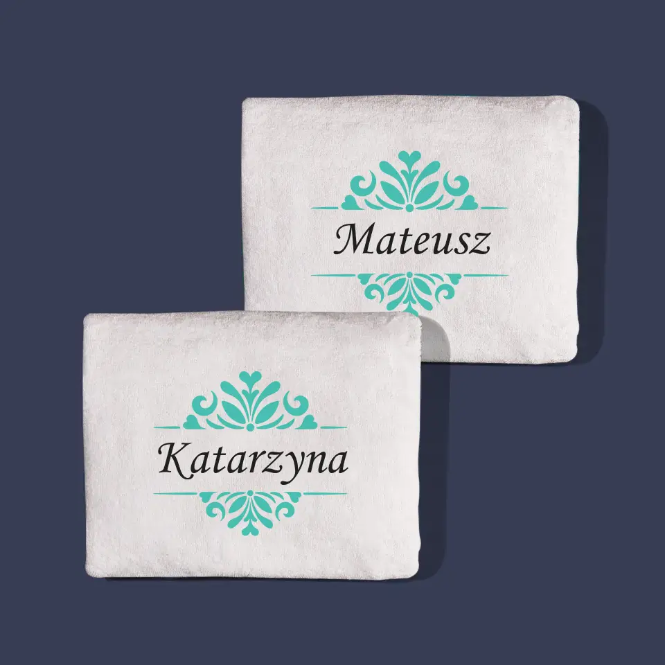 Monogram: Imiona Ornamenty - Zestaw Ręczników z Haftem - Image 5