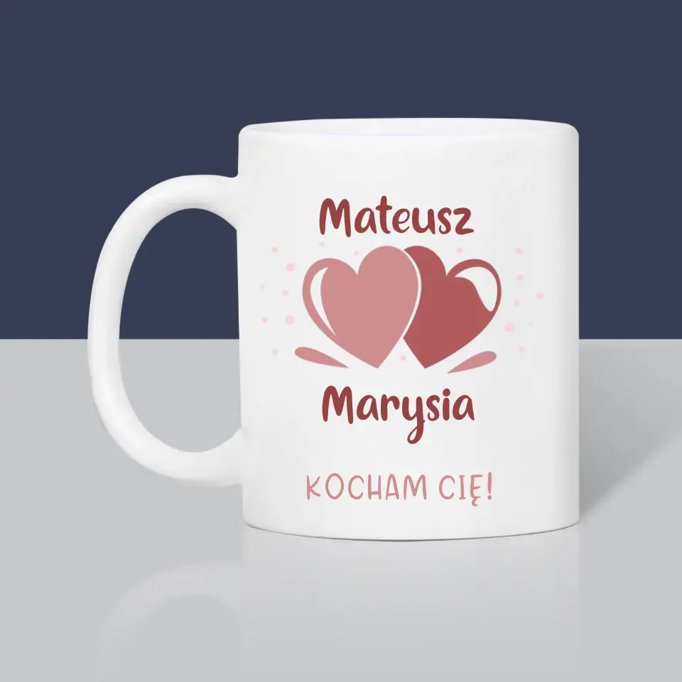 Monogram: Imiona Serca - Kubek z Nadrukiem - Image 4