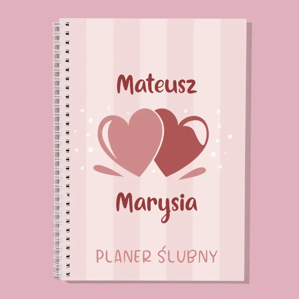 Monogram: Imiona Serca - Planer Ślubny z Nadrukiem - Image 3