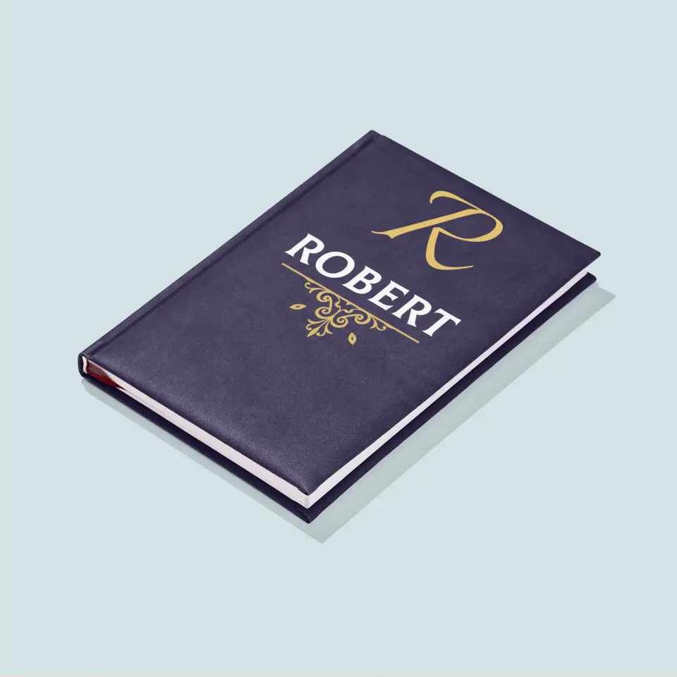Monogram: Inicjał Elegant - Notes Książkowy z Nadrukiem - Image 4