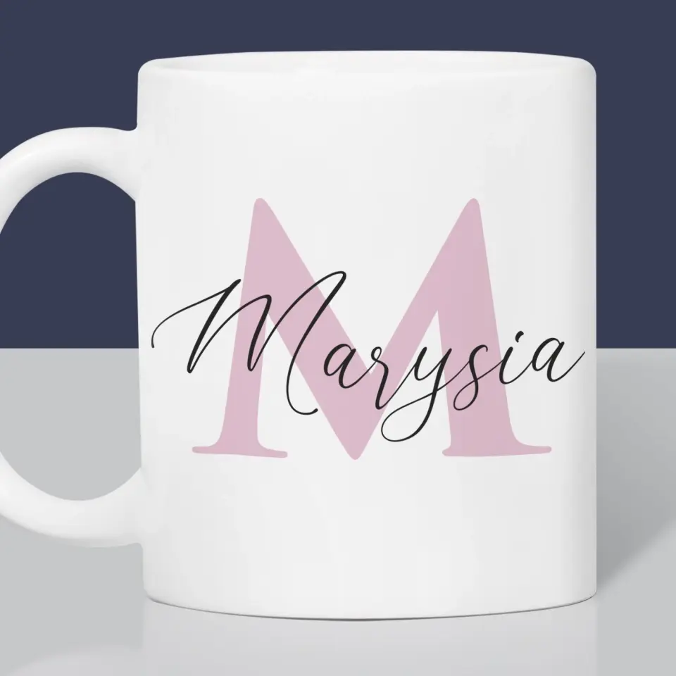 Monogram: Inicjał Imię - Kubek z Nadrukiem - Image 2